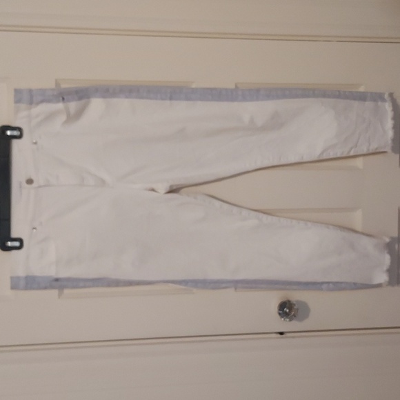 Loft White Jeans with Blue Side Stripe - Picture 1 of 14